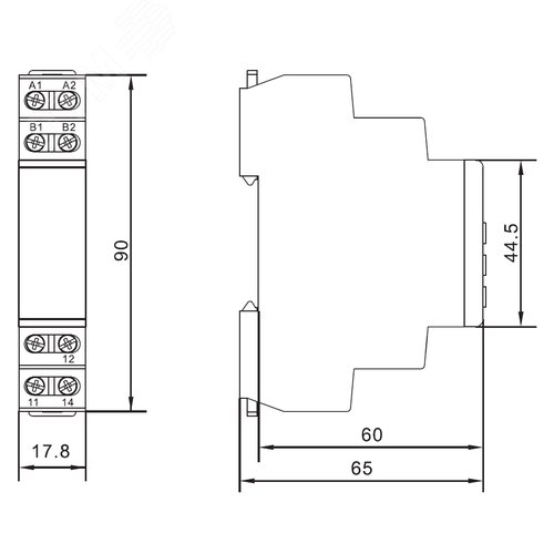 Реле контроля тока, 0.5-5А, конфигурация контакта 1CO, 24-240 AC/DC - фото 3