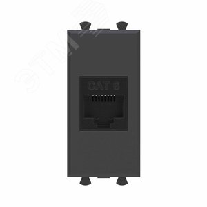 Avanti Компьютерная розетка RJ-45 без шторки      модульная кат.6 Черный матовый 1 модуль - DKC (ДКС)