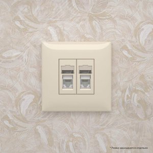 Avanti Розетка RJ-45 в стену, 5e двойная, ''Ванильная дымка'' - фото 6
