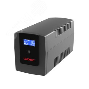 Источник бесперебойного питания line-interactive, Инфо Элсиди (Info LCD) 1500 ВА/900 Вт, 1/1, 4xIEC C13, USB + RJ45, LCD, 2x8Aч - DKC IT
