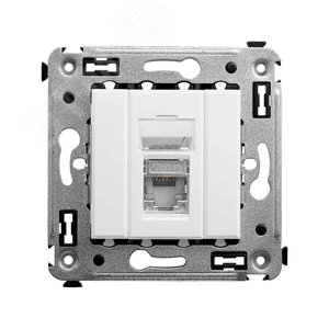 Avanti Компьютерная розетка RJ-45 в стену, кат.6 одинар  ая экранированная, , Белое облако - DKC (ДКС)