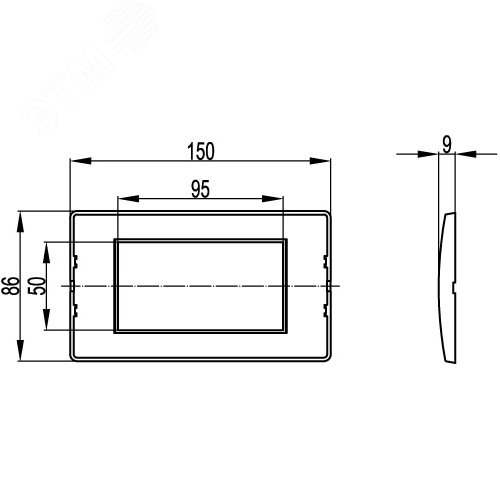 BRAVA Рамка 2 поста 4 модуля черная для EVO/ART 2