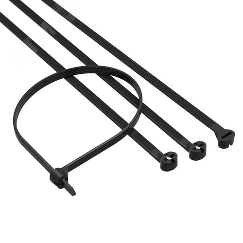 Хомут P6.6 с двойным замком, черный 4,8x250 - DKC (ДКС)