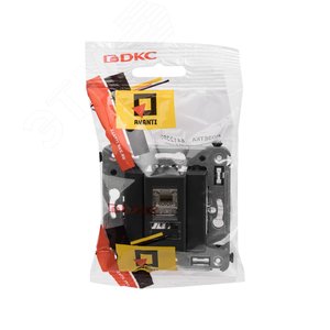Avanti Компьютерная розетка RJ-45 в стену, кат.6 экранированная одинарная,, Черный матовый - фото 5
