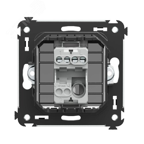 Avanti Выключатель одноклавишный, в стену, Черный квадрат 3