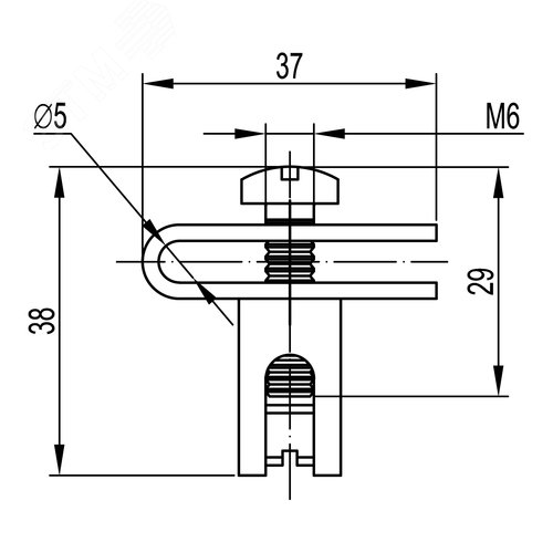 Клемма заземления для проволочного лотка 2