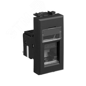 Avanti Компьютерная розетка RJ-45 модульная, кат.6, , Черный матовый, 1 модуль - фото 2