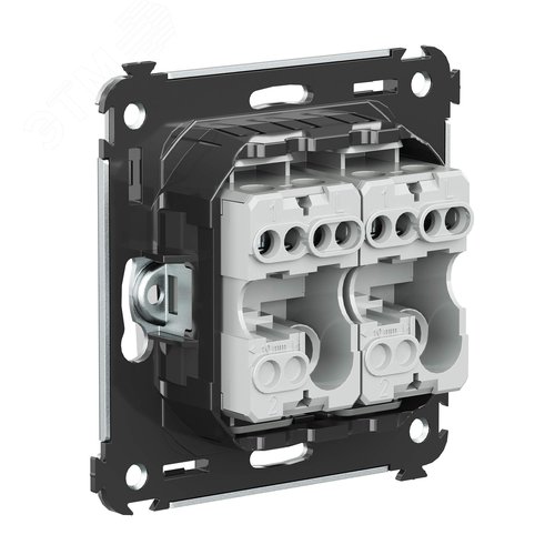 Avanti Выключатель двухклавишный в стену  Закаленная сталь 4