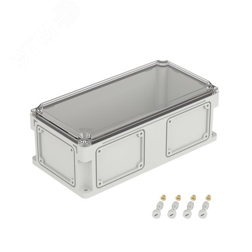 Корпус IP66/IP67, 400х200х146 мм, без МП, с фланцами, прозрачная крышка H= 21 мм - DKC (ДКС)