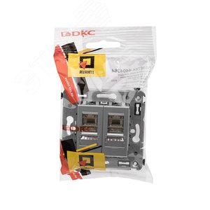 Avanti Компьютерная розетка RJ-45 в стену кат.5e двойная экранированная Закаленная сталь 5