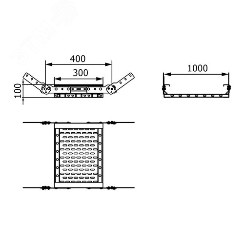 Угол вертикальный листовой 100х1000 цинк-ламельный 2