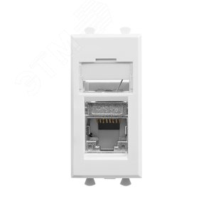 Розетка компьютерная 'Белое облако' Avanti RJ-45 модульная категория 5е экран 1 модуль - DKC (ДКС)