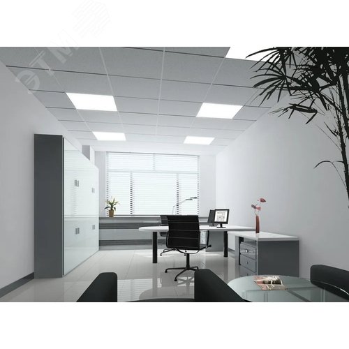 Светильник светодиодный ДВО/ДПО-38Вт LED 3800Лм 4000К опал IP40 белый Hightech 6