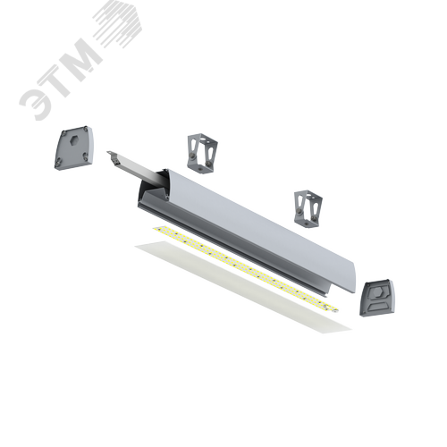 Светильник светодиодный LIRA-38/OPAL-1200/IP54    (5000K, серый) с БАП на 1 час BS - фото 5