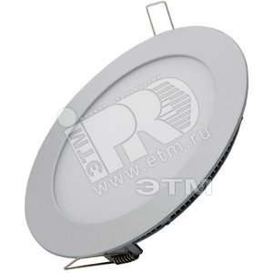 Светильник светодиодный ДВО-10Вт IP40 3000К серебро (TRP10-02-W-02-(сер))