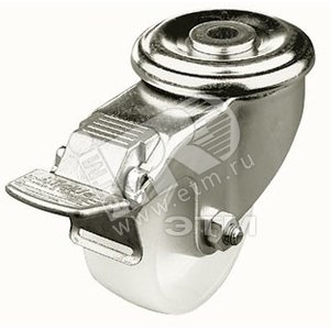 Ролик WZ-SB72-00-01-000 для шкафов и стоек, макс. нагрузка системы 400 кг, d=80мм, крепление винтом M12, с тормозом (SZB-72-00-01) | 10841 | Zpas - Zpas