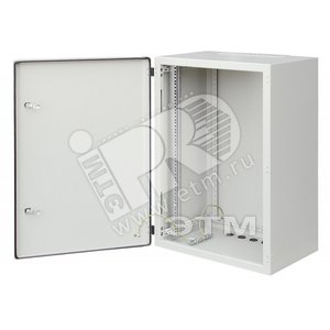 Шкаф настенный 19 дюймовый SWJ 10U 515x600х400 со стальной дверью серый (10947) - Zpas