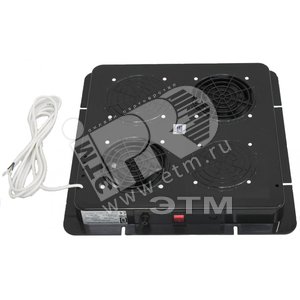 Модуль вентиляторный потолочный 380 x 380 mm 2 вент. цвет черный (18149)