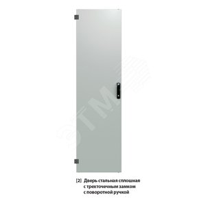 Шкаф напольный 19дюйм 18U 896х600х800мм (ВхШхГ) дверь сталь сплошная серый