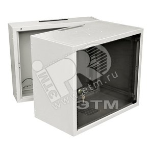 Шкаф настенный 19 дюймовый SD2 10U 515x600х500 трехсекционный серый (собранный) (WZ-3505-01-M2-011) - Zpas