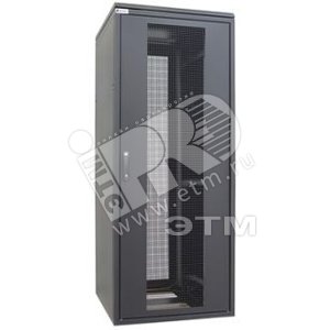 Шкаф серверный 42U 600x1000мм металлостеклянная дверь с перфорацией и трехточечным замком сплошная крыша цоколь 100мм 3 пары несущих профилей серый (RAL 7035) (249343) - Zpas