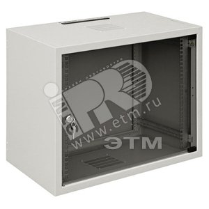 Шкаф настенный WZ-3984-01-04-011 (19"),серия SJ2,15U,737x600х500,со стекл.дв.ю,сер. (RAL 7035) собр. | 35284 | Zpas - Zpas