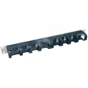Организатор кабельный WNK-811-100 19' высотой 1U, с пластмассовыми кольцами, глубина 70мм, цвет светло-серый (RAL7035) | 53873 | Zpas - Zpas