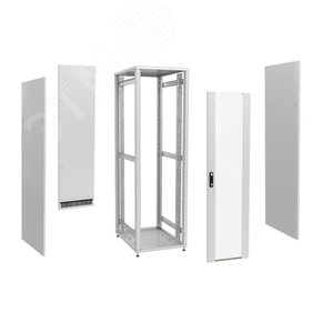 Шкаф напольный 19', 45U, 2096х600х1000мм(ВхШхГ) (WZ-IT-456010-69AA-4-011) - Zpas