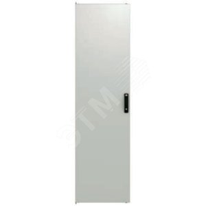 Дверь стальная сплошная (тип H) 47Ux600мм трехточечный замок с ручкой для шкафов SZB/SZBR/SZBD/SZBSE/OTS1/DC/ECO-LINE серая (RAL7035) (WZ-S527-03-46-011) - Zpas