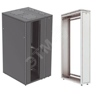 Секция дополнительная боковая 42U для шкафов SZBDC/SZBD/SZB/SZBSE/OTS и ECO-LINE 1963x300x1200мм без боковых панелей крыша с отверстиями под кабельные вводы регулируемые ножки черный (44676) - Zpas