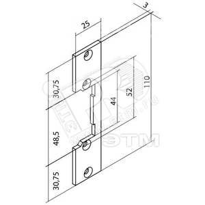 Планка короткая универсальная F 02 Grey - O&C