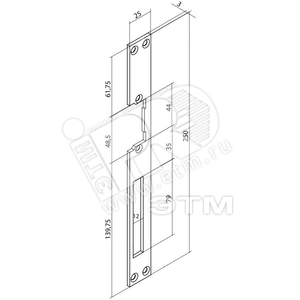 Планка длинная универсальная F 63 Inox (43 Silver) (F 63 Inox (43 Silver)) - O&C