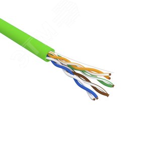 Кабель витая пара U/UTP CAT 5e нг(А)-LSLTx 4PR 24AWG INDOOR SOLID зеленый 305м - REXANT