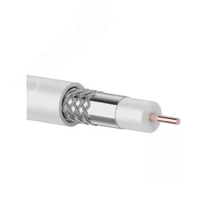 Кабель RG-6U+CU, (64%), 75 Ом, 100м., белый | 01-2221 | REXANT - REXANT