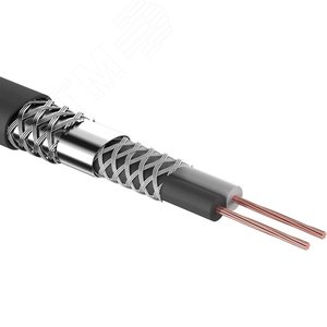 Кабель микрофонный КММ 2х0,25 кв.мм, 6,8 мм, черный, бухта 100 м (etm01-6029) - REXANT