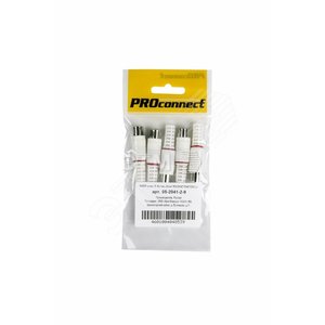 Разъем антенный на кабель, (штекер-TV), белый, 5шт PROconnect - REXANT