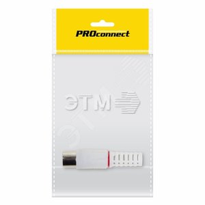 Разъем антенный на кабель, (гнездо-TV), белый PROconnect - REXANT