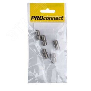 Переходник антенный, (гнездо F - гнездо F), бочка, 5шт PROconnect - REXANT