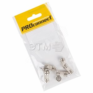 Переходник антенный, (штекер F - штекер F), 5шт PROconnect - REXANT