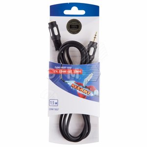 Шнур стерео гн. 3.5 мм - стерео шт 3.5 мм 1,5М (GOLD) (etm06-3015)