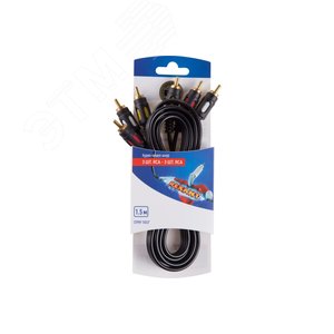Шнур 3RCA - 3RCA 1.5М (GOLD) | 06-3050 | REXANT - REXANT