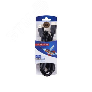 Шнур HDMI-HDMI, 1.5 м, Gold с ферритами (etm06-3101) - REXANT