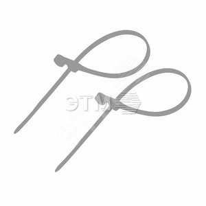 Хомут-стяжкa нейлоновая под винт 100x3,6 мм, серая, упаковка 100 шт (etm07-0104-3)