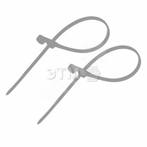 Хомут-стяжкa нейлоновая под винт 150x3,6 мм, серая, упаковка 100 шт (etm07-0154-3)