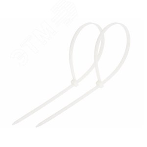 Хомут-стяжкa нeйлонoвая 250x3,6 мм, белая, упаковка 25 шт, REXANT