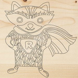 Доска для выжигания ''Супергерой Енот'', REXANT - REXANT