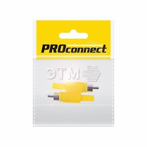 Разъём аудио, RCA пайка, жёлтый, 2шт. PROconnect - REXANT