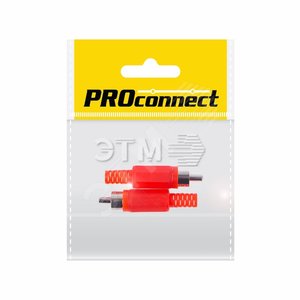 Разъём аудио, RCA пайка, красный, 2шт.