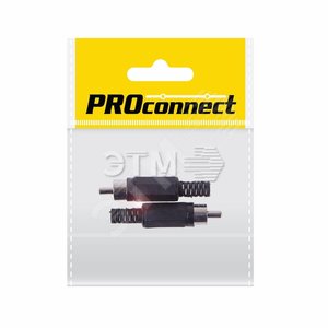 Разъём аудио, RCA пайка, черный, 2шт. PROconnect - REXANT