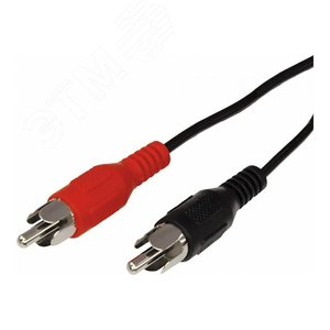 Шнур 2 RCA - 2 RCA, 3 м., черный - REXANT